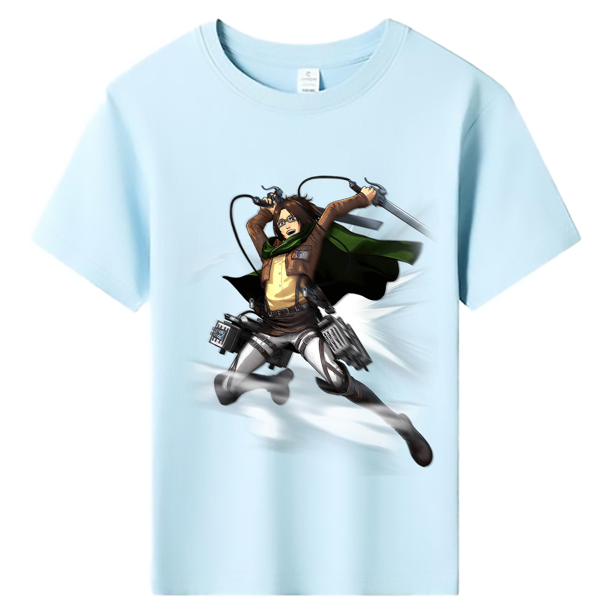 （画像用） 進撃の巨人 ハンジ·ゾエ Attack on Titan Hanji Zoe 綿100％キッズTシャツ（フロントプリント）